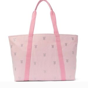 Victoria's Secret Light Pink Striped Tote